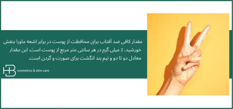 مقدار مصرف ضد آفتاب